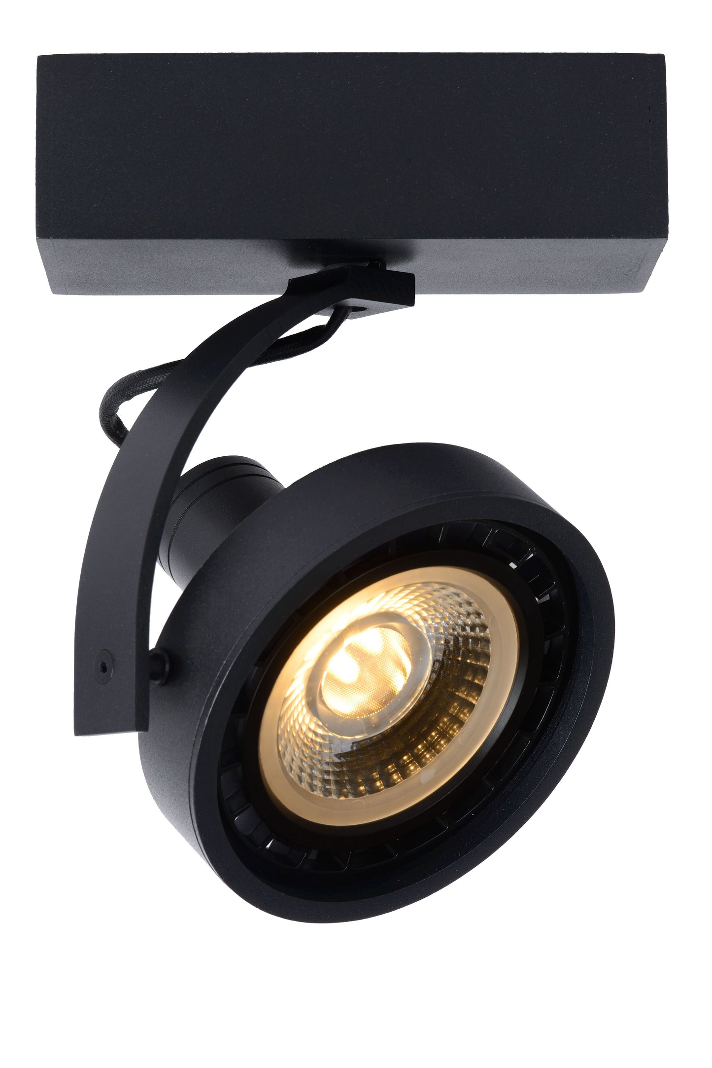 Lucide DORIAN - Ceiling spotlight - LED Dim to warm - GU10 (ES111) - 1x12W 2200K/3000K - Black