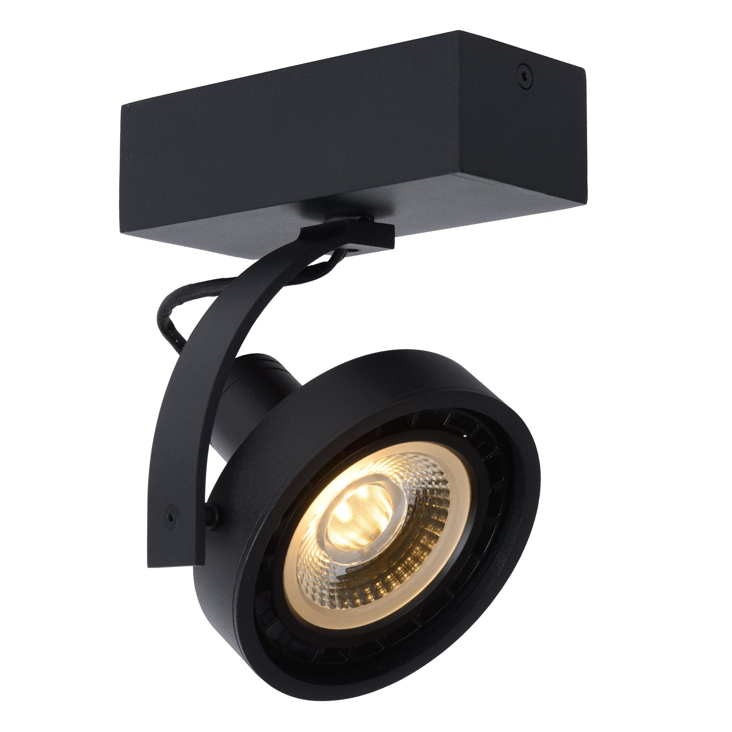 Lucide DORIAN - Ceiling spotlight - LED Dim to warm - GU10 (ES111) - 1x12W 2200K/3000K - Black