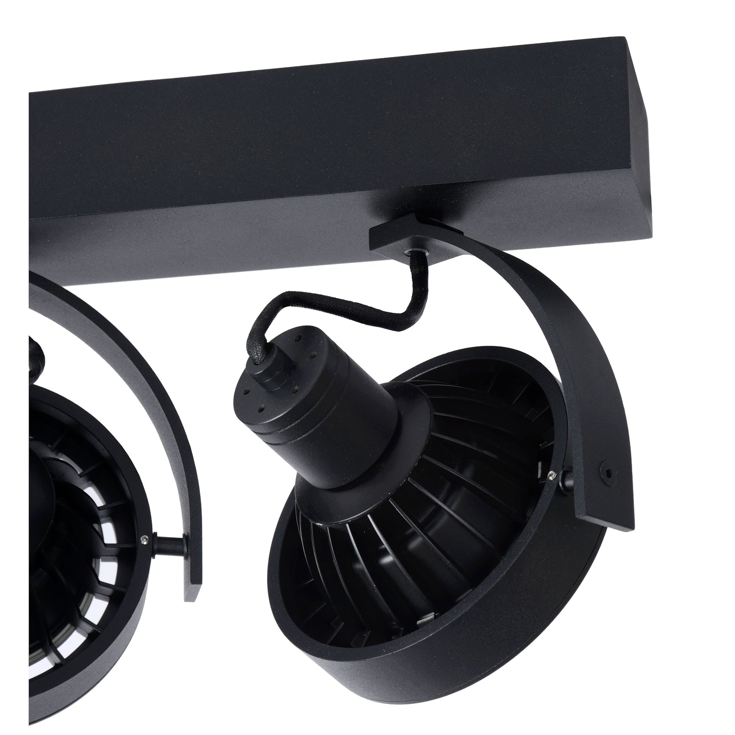 Lucide DORIAN - Ceiling spotlight - LED Dim to warm - GU10 (ES111) - 2x12W 2200K/3000K - Black