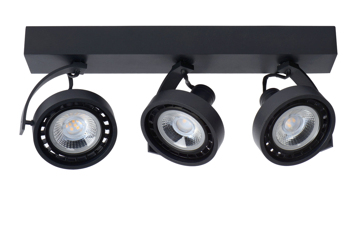 Lucide DORIAN - Ceiling spotlight - LED Dim to warm - GU10 (ES111) - 3x12W 2200K/3000K - Black