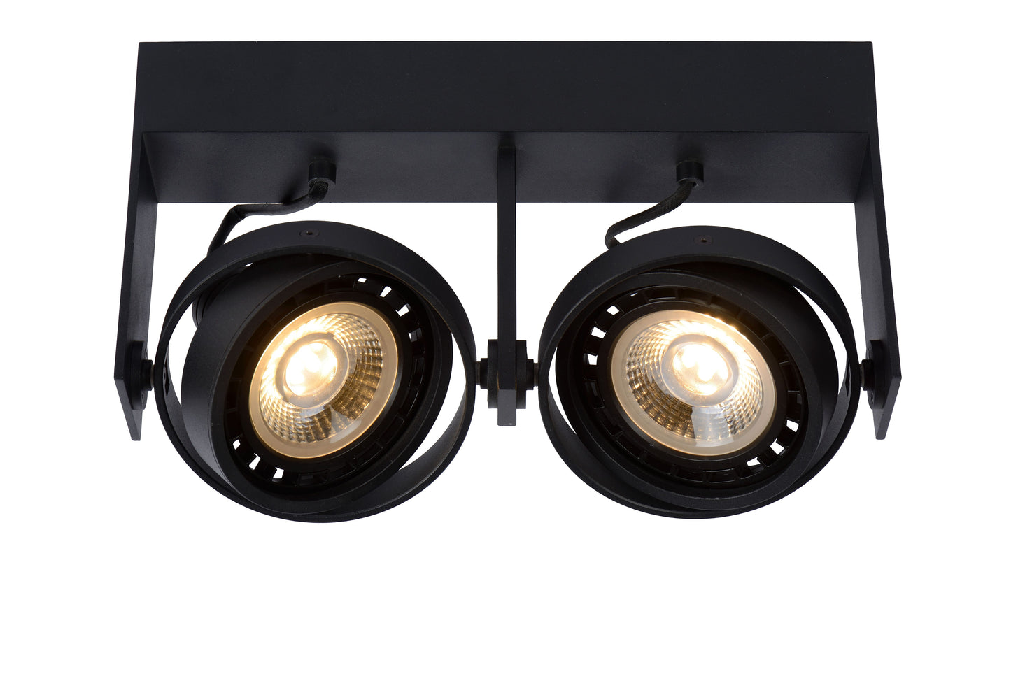 Lucide GRIFFON - Ceiling spotlight - LED Dim to warm - GU10 (ES111) - 2x12W 2200K/3000K - Black