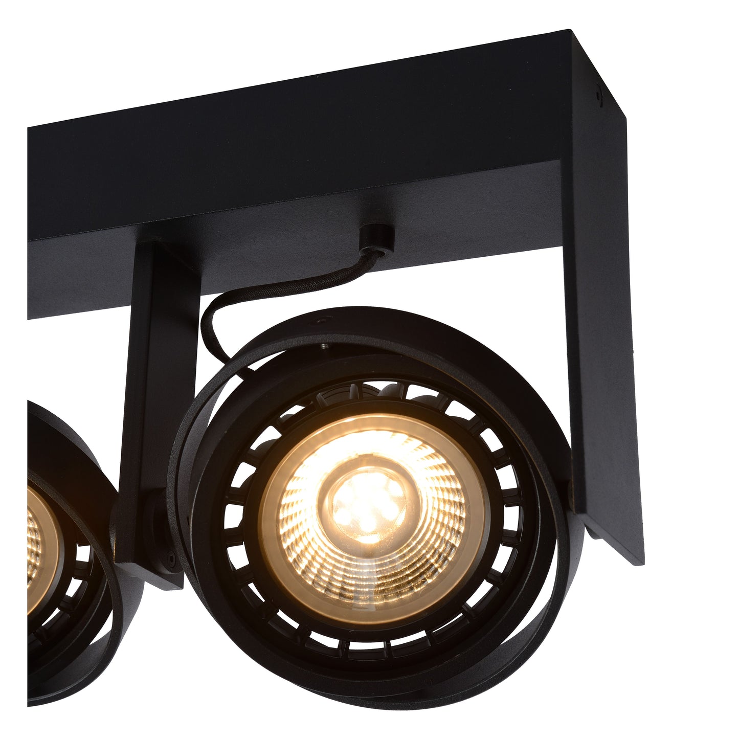 Lucide GRIFFON - Ceiling spotlight - LED Dim to warm - GU10 (ES111) - 2x12W 2200K/3000K - Black