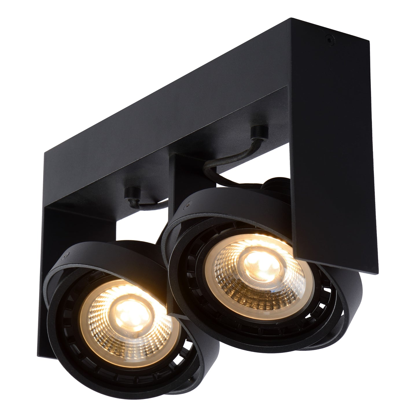 Lucide GRIFFON - Ceiling spotlight - LED Dim to warm - GU10 (ES111) - 2x12W 2200K/3000K - Black