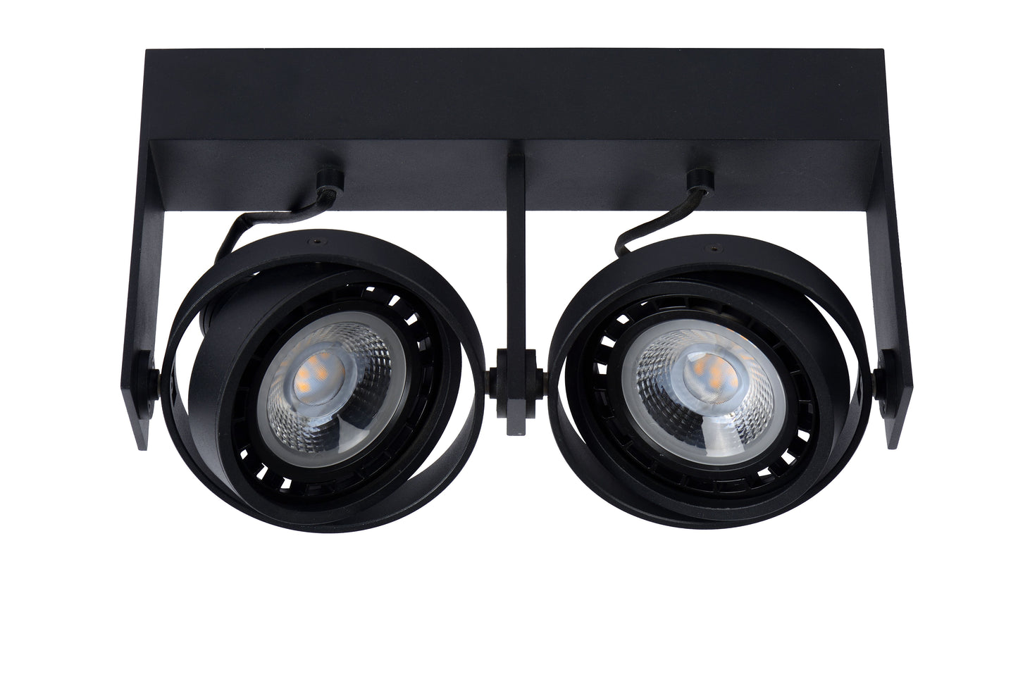 Lucide GRIFFON - Ceiling spotlight - LED Dim to warm - GU10 (ES111) - 2x12W 2200K/3000K - Black