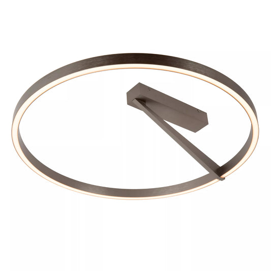 Lucide APPLAUSE - Flush ceiling light - Ø 60 cm - LED Dim. - CCT - 1x40W 2200K/4000K - Grey iron | Premium