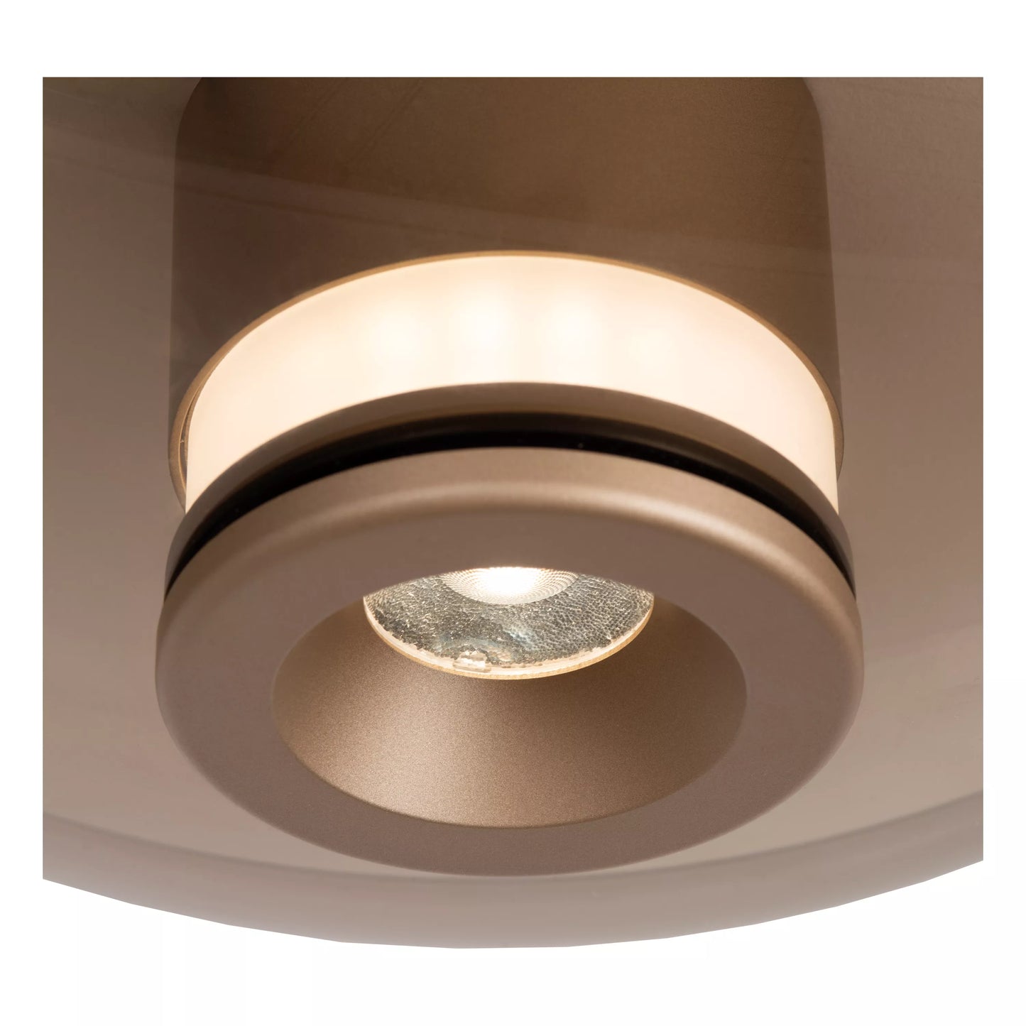 Lucide SANTIAGO - Flush ceiling light - Ø 23 cm - LED Dim. - CCT - 1x10W 2700K/4000K - Amber | Premium