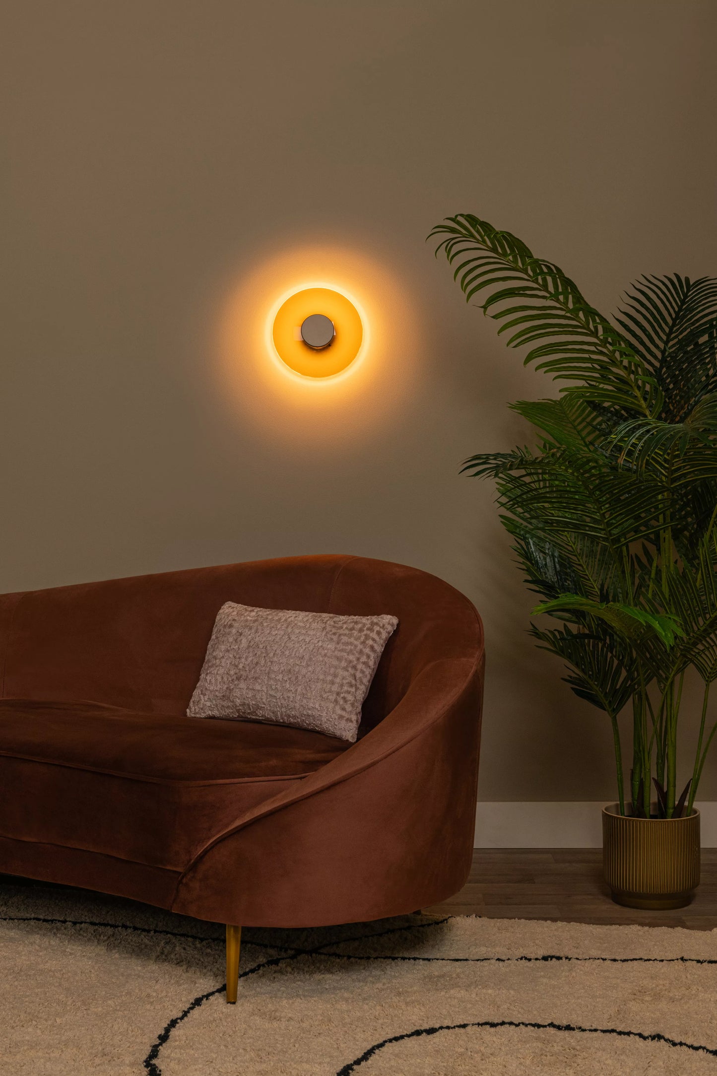 Lucide SANTIAGO - Wall light - Ø 23 cm - LED Dim. - CCT - 1x10W 2700K/4000K - Amber | Premium