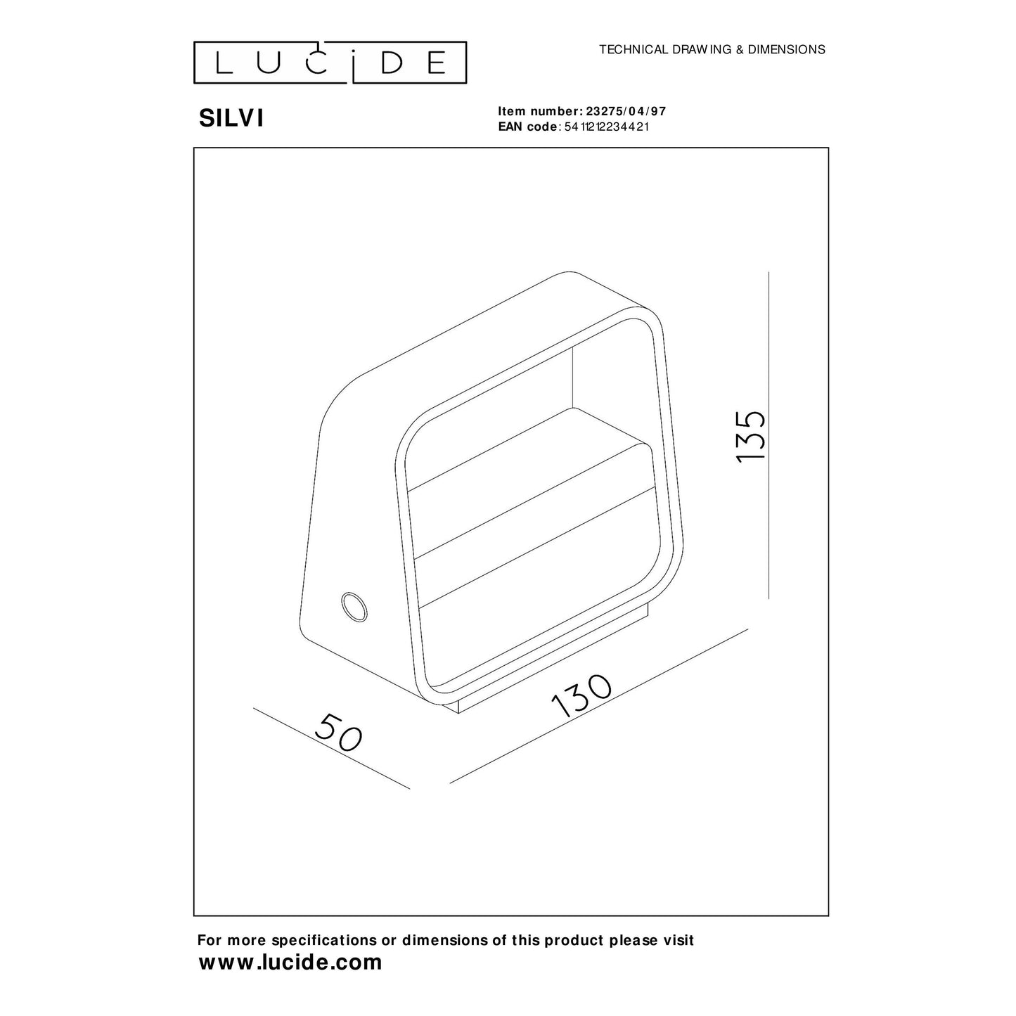 Lucide SILVI - Rechargeable Wall light - Battery pack/batteries - LED Dim. - 1x3,7W 2700K - Magnetic - Rust Brown