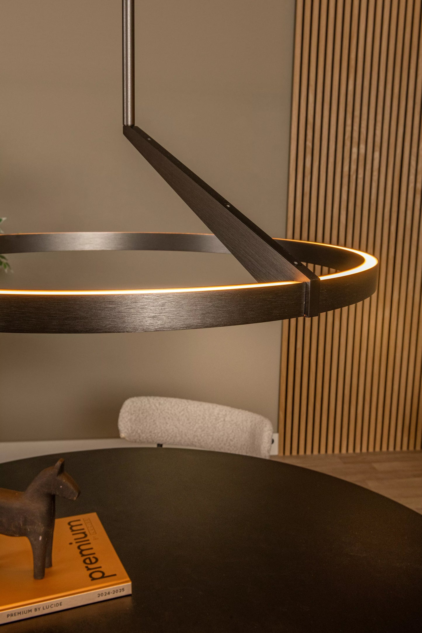 Lucide APPLAUSE - Pendant light - Ø 60 cm - LED Dim. - CCT - 1x32W 2700K/4000K - Hand Wave Sensor - Grey iron | Premium