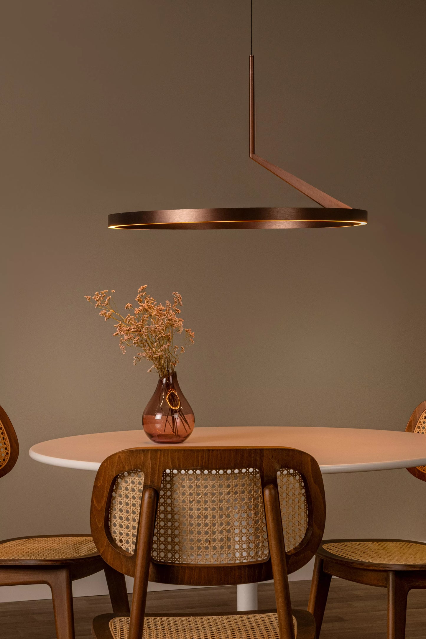 Lucide APPLAUSE - Pendant light - Ø 60 cm - LED Dim. - CCT - 1x32W 2700K/4000K - Hand Wave Sensor - Coffee | Premium