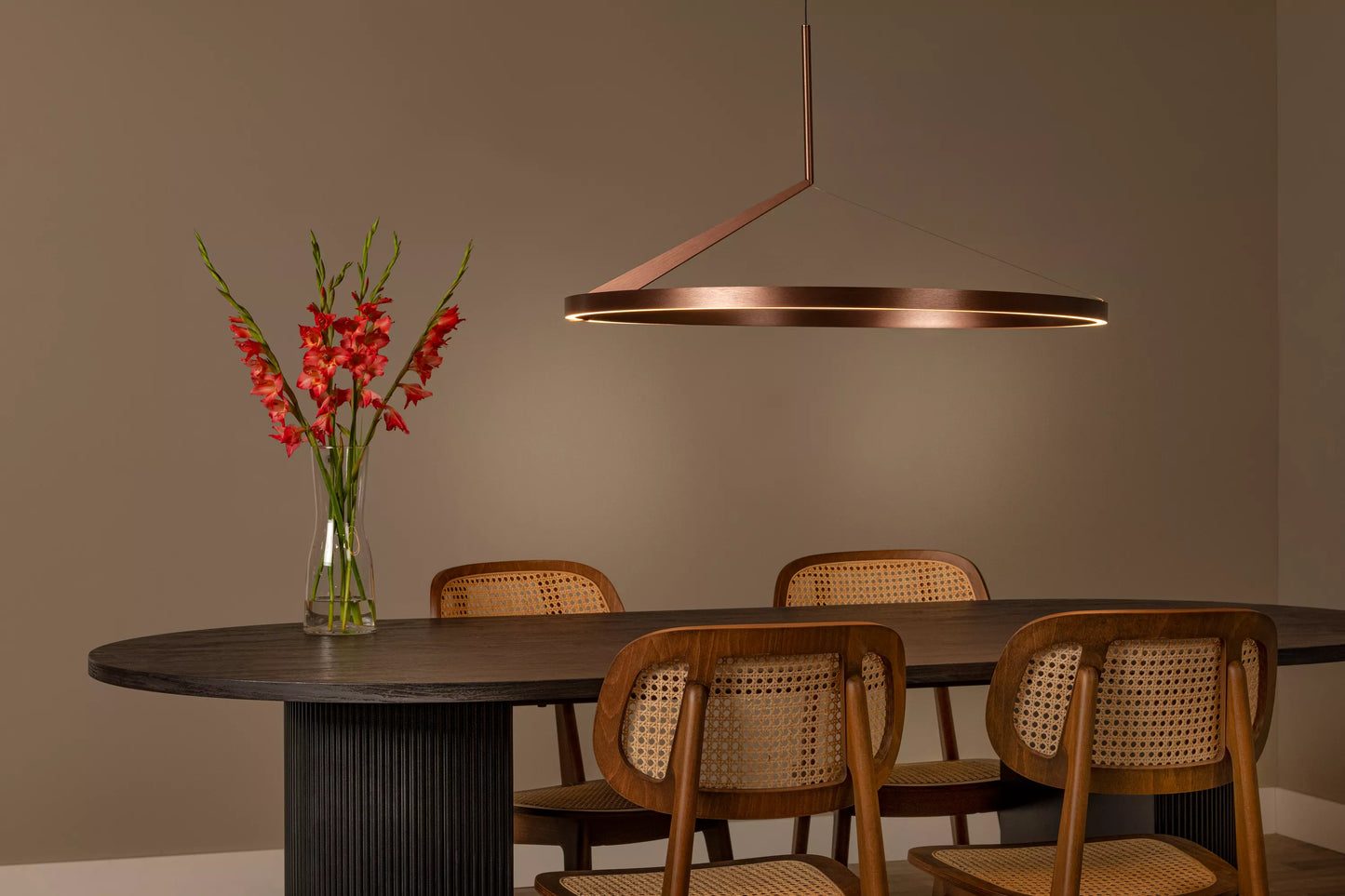 Lucide APPLAUSE - Pendant light - Ø 80 cm - LED Dim. - CCT - 1x50W 2700K/4000K - Hand Wave Sensor - Coffee | Premium