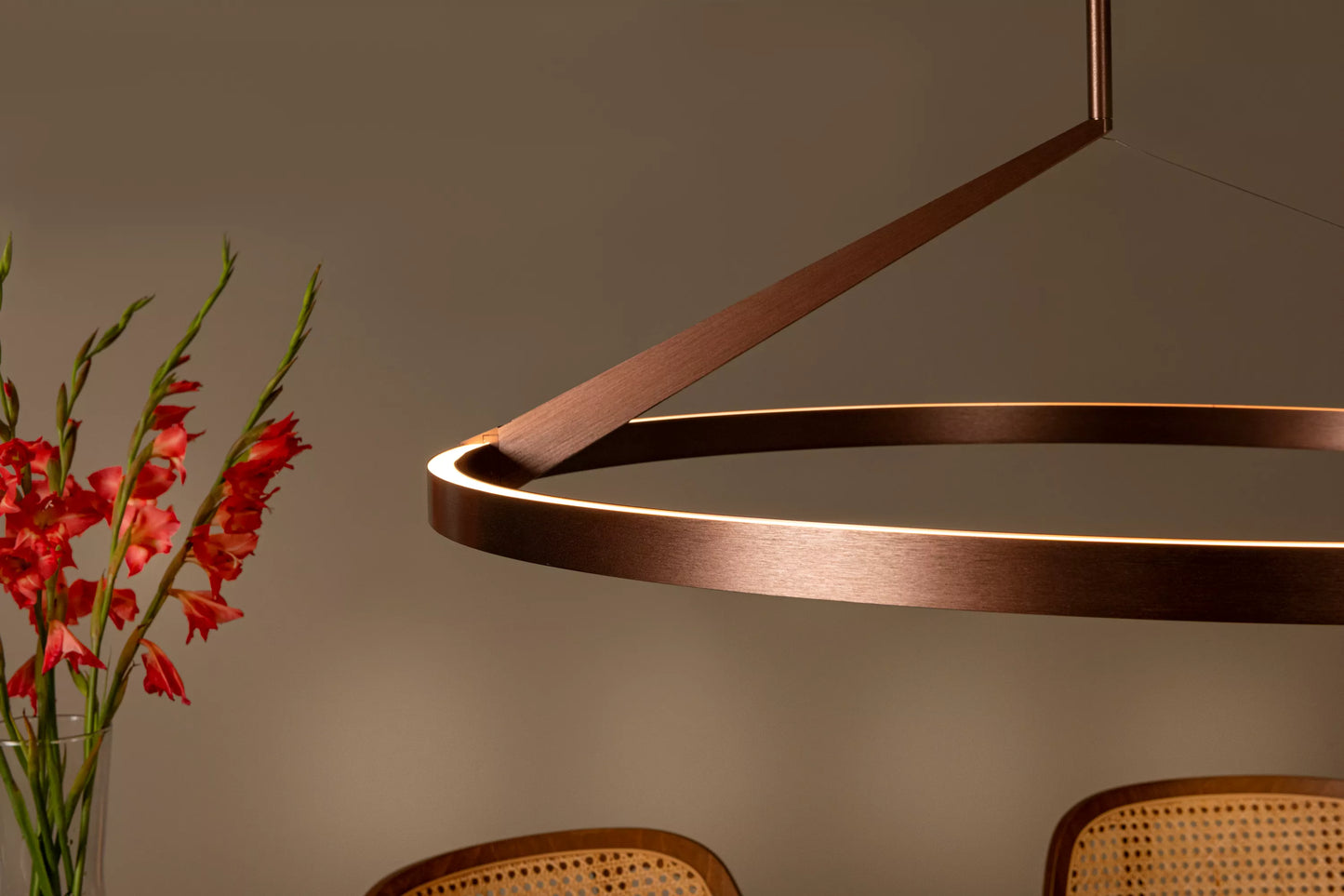 Lucide APPLAUSE - Pendant light - Ø 80 cm - LED Dim. - CCT - 1x50W 2700K/4000K - Hand Wave Sensor - Coffee | Premium