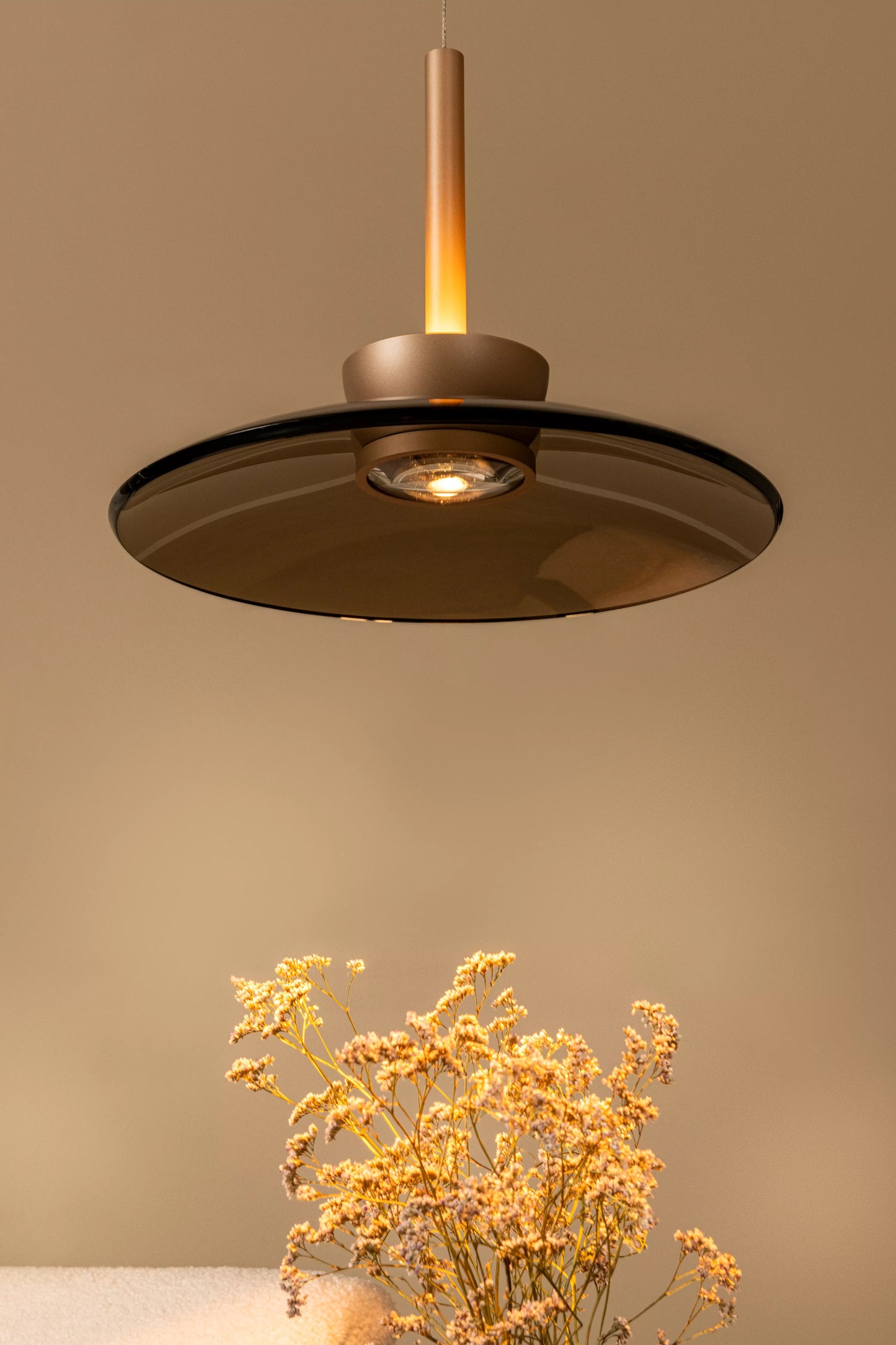 Lucide SANTIAGO - Pendant light - Ø 32 cm - LED Dim. - CCT - 1x16W 2700K/4000K - Amber | Premium