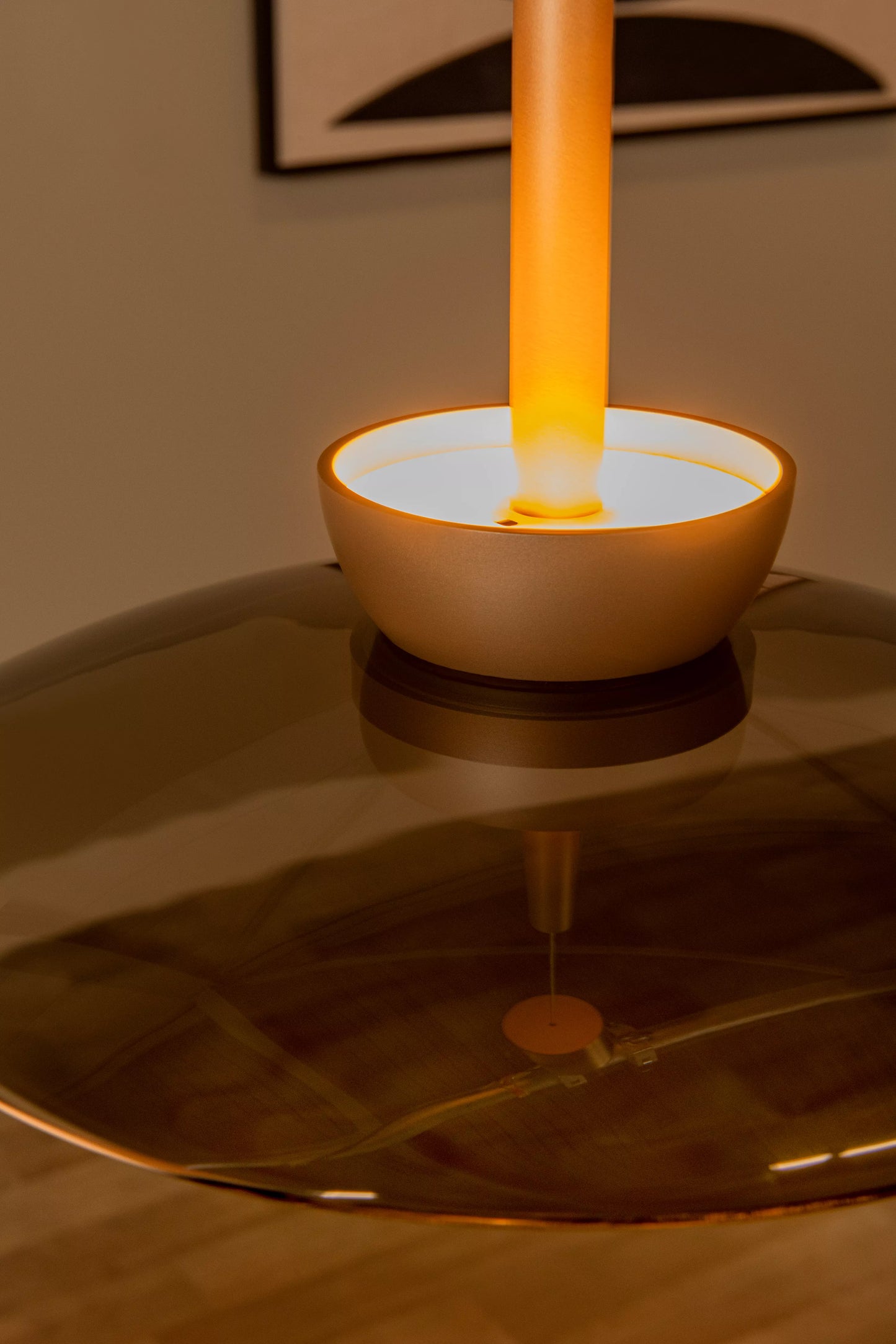 Lucide SANTIAGO - Pendant light - Ø 32 cm - LED Dim. - CCT - 1x16W 2700K/4000K - Amber | Premium