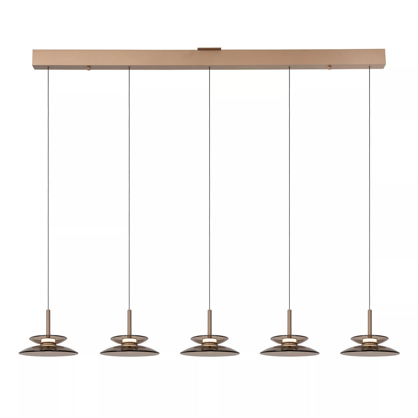 Lucide SANTIAGO - Pendant light - LED Dim. - CCT - 5x10W 2700K/4000K - Amber | Premium