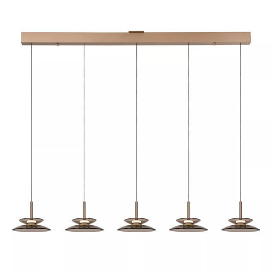 Lucide SANTIAGO - Pendant light - LED Dim. - CCT - 5x10W 2700K/4000K - Amber | Premium
