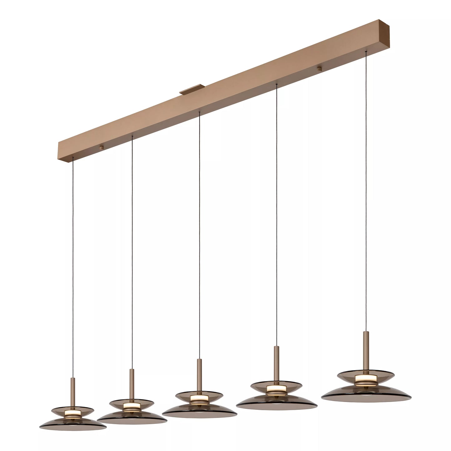 Lucide SANTIAGO - Pendant light - LED Dim. - CCT - 5x10W 2700K/4000K - Amber | Premium