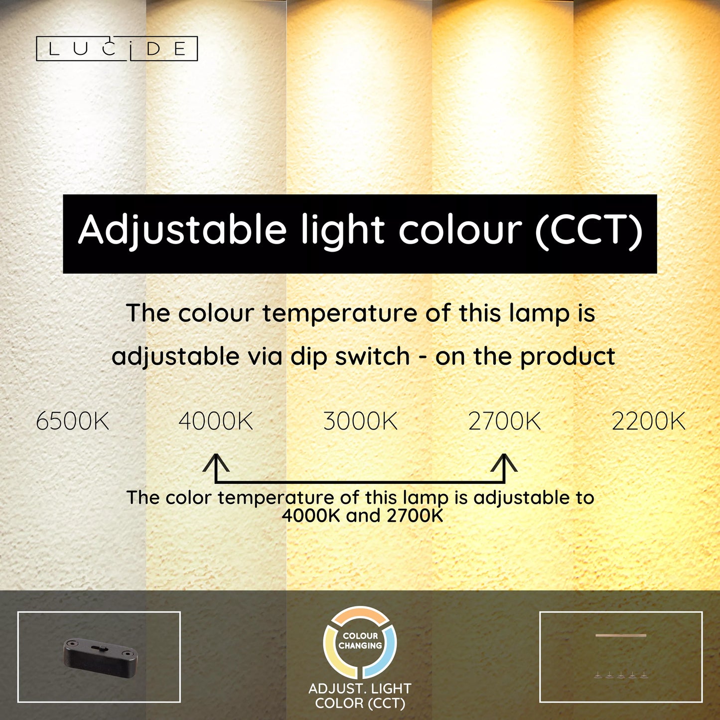 Lucide SANTIAGO - Pendant light - LED Dim. - CCT - 5x10W 2700K/4000K - Amber | Premium