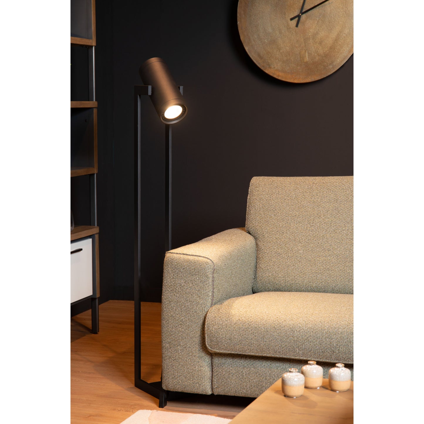 Lucide DOME - Floor lamp - LED Dim. - GU10 (ES111) - 2x12W 2200K/3000K - Black