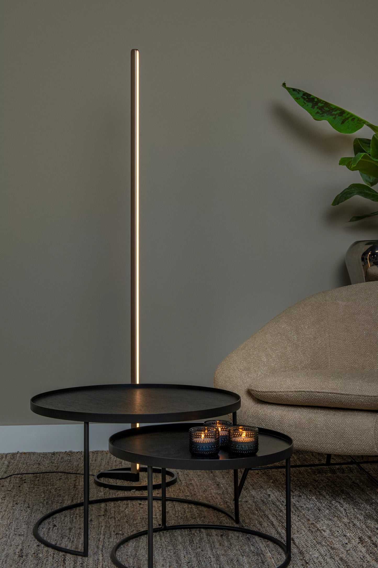 Lucide BRAGA - Floor Lamp - Ø 30 cm - LED Dimb. - CCT - 1x22W 2700K/4000K - Coffee | Premium