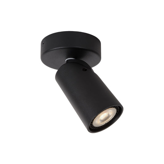 Lucide XYRUS - Ceiling spotlight - Ø 9 cm - LED Dim to warm - GU10 - 1x5W 2200K/3000K - Black