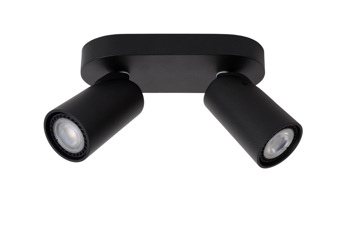 Lucide XYRUS - Ceiling spotlight - LED Dim to warm - GU10 - 2x5W 2200K/3000K - Black