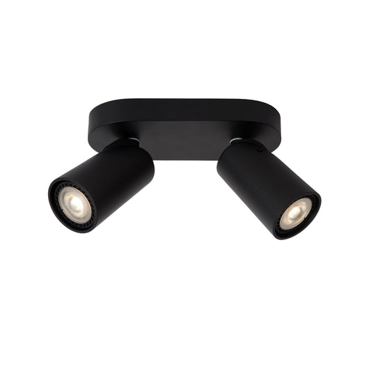 Lucide XYRUS - Ceiling spotlight - LED Dim to warm - GU10 - 2x5W 2200K/3000K - Black