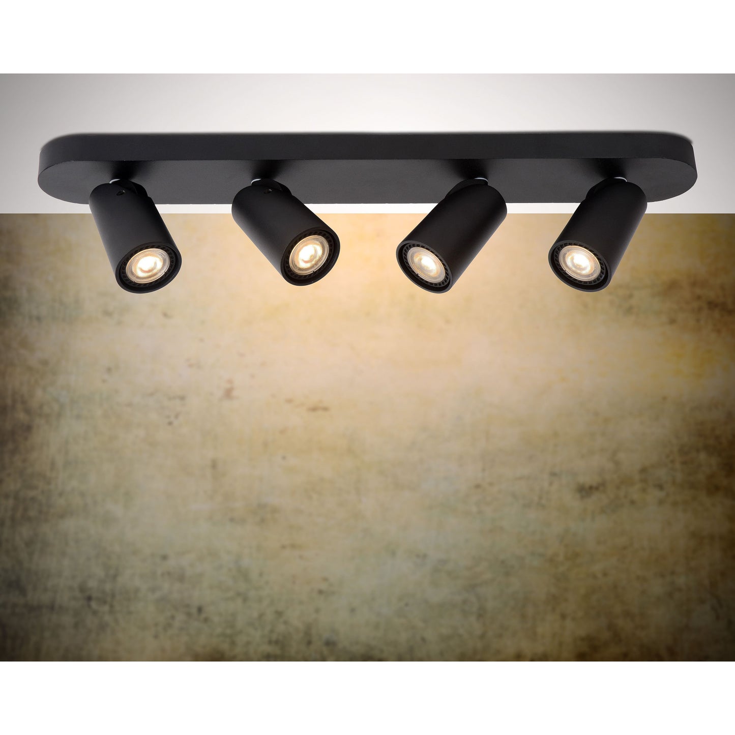 Lucide XYRUS - Ceiling spotlight - LED Dim to warm - GU10 - 4x5W 2200K/3000K - Black