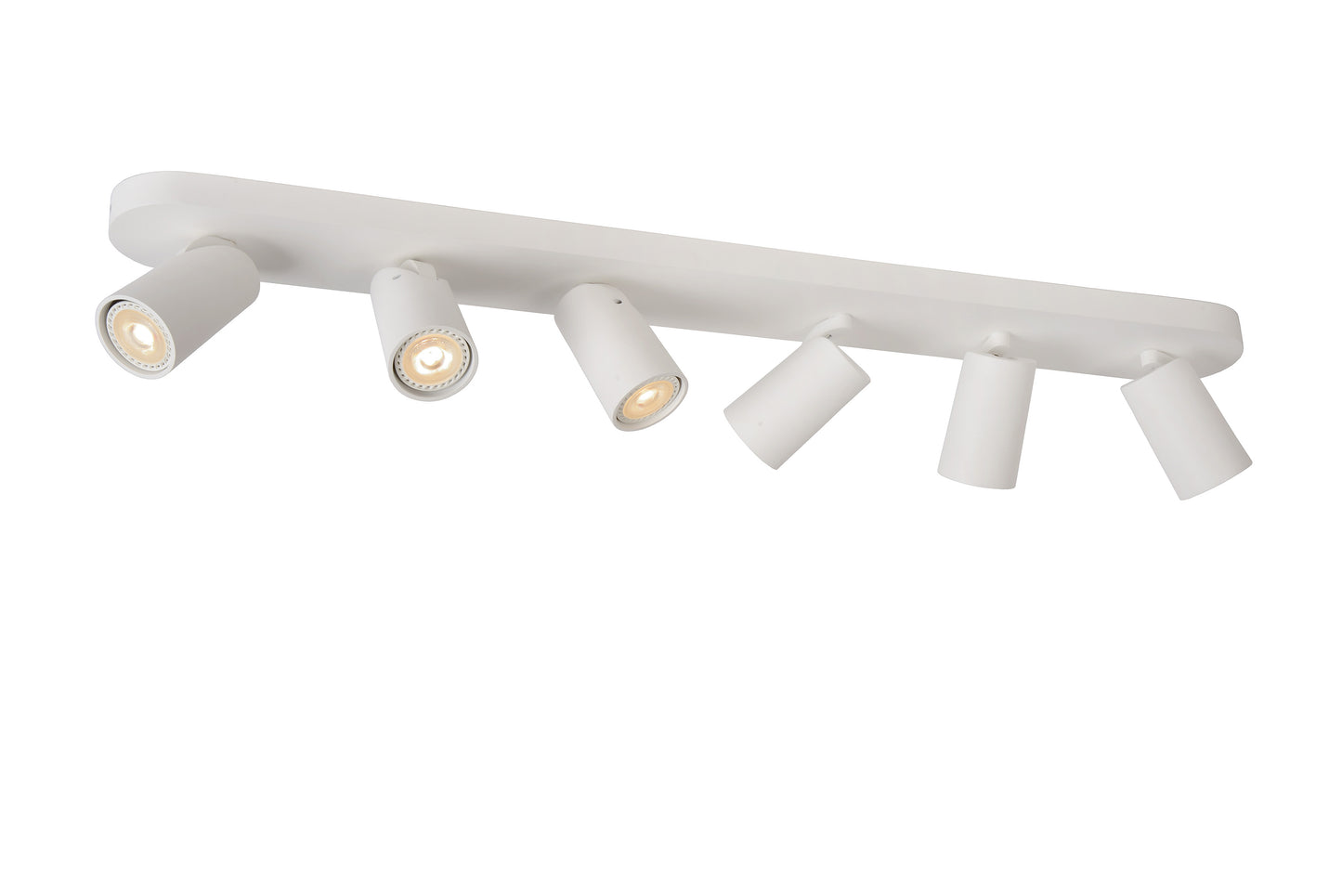 Lucide XYRUS - Ceiling spotlight - LED Dim to warm - GU10 - 6x5W 2200K/3000K - White