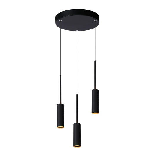 Lucide TUBULE - Pendant light - Ø 26 cm - LED - 3x7W 2700K - Black