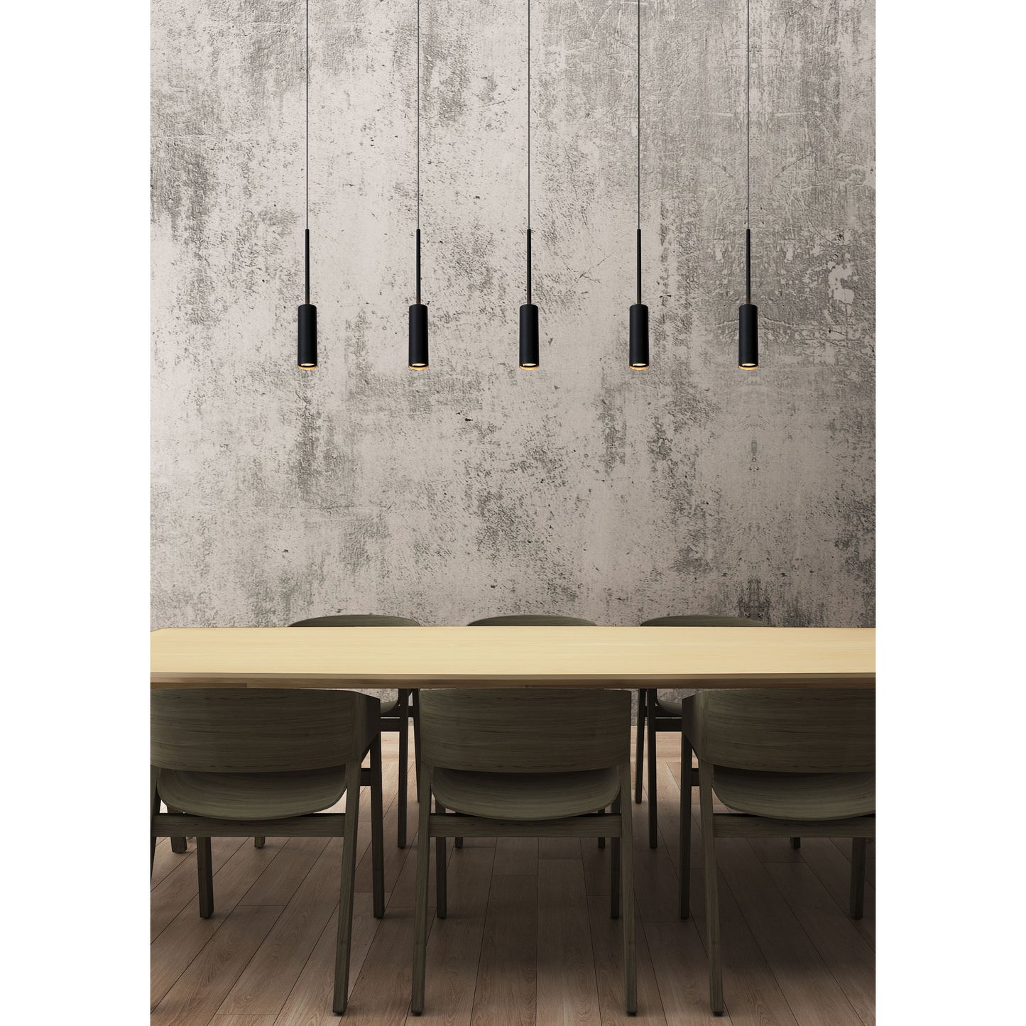 Lucide TUBULE - Pendant light - LED - 5x7W 2700K - Black