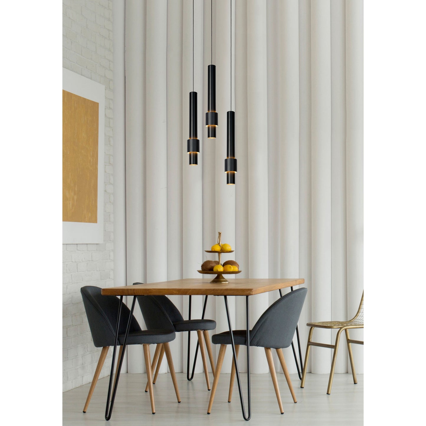 Lucide MARGARY - Pendant light - Ø 28 cm - LED Dim. - 3x4W 2700K - Black