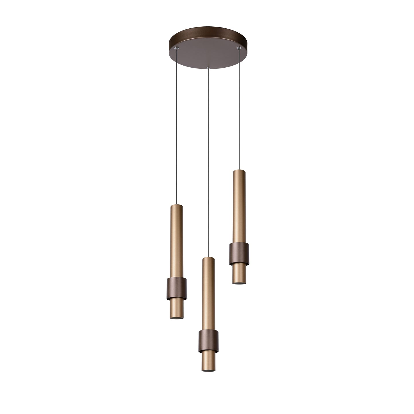 Lucide MARGARY - Pendant light - Ø 28 cm - LED Dim. - 3x4W 2700K - Coffee