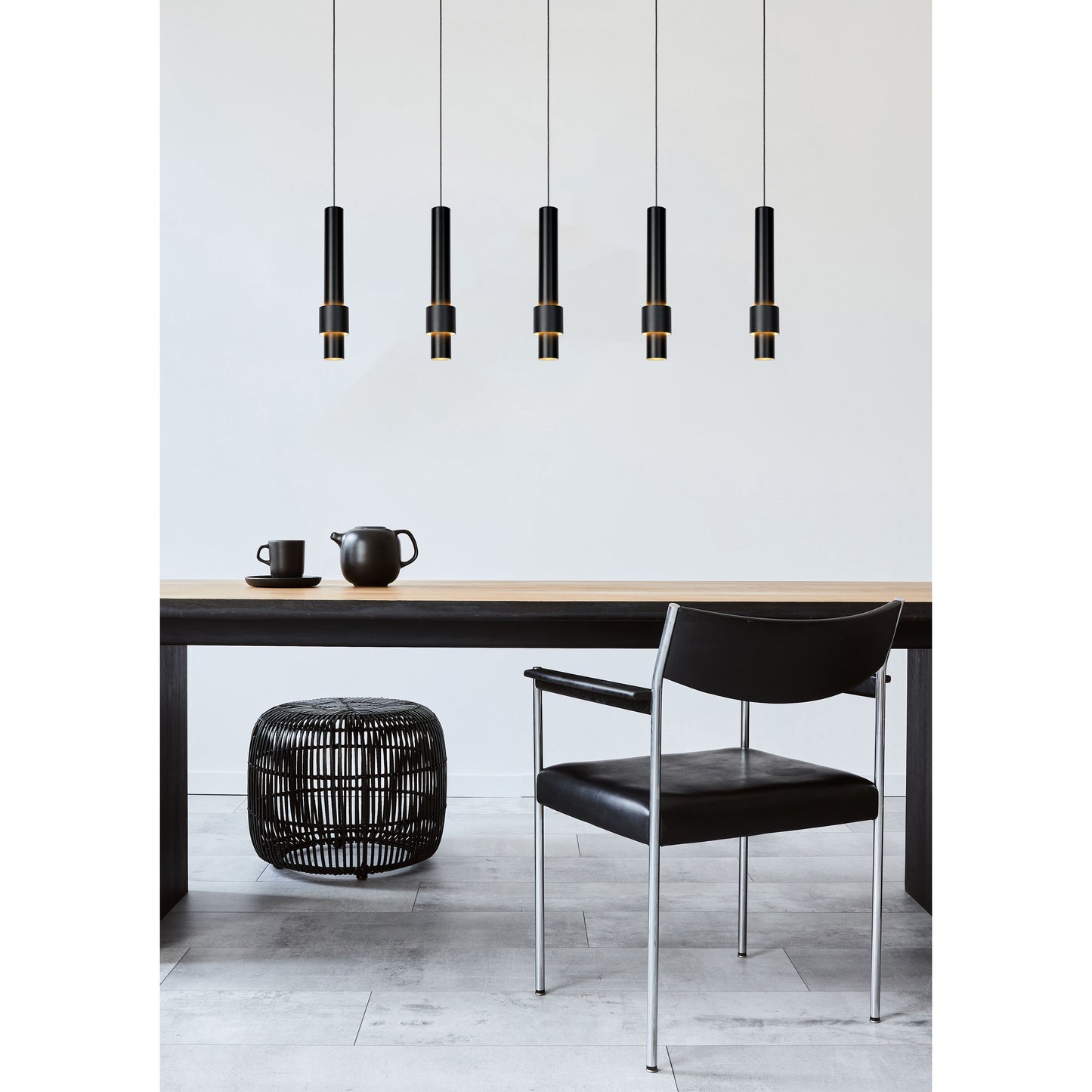 Lucide MARGARY - Pendant light - LED Dim. - 5x4,2W 2700K - Black