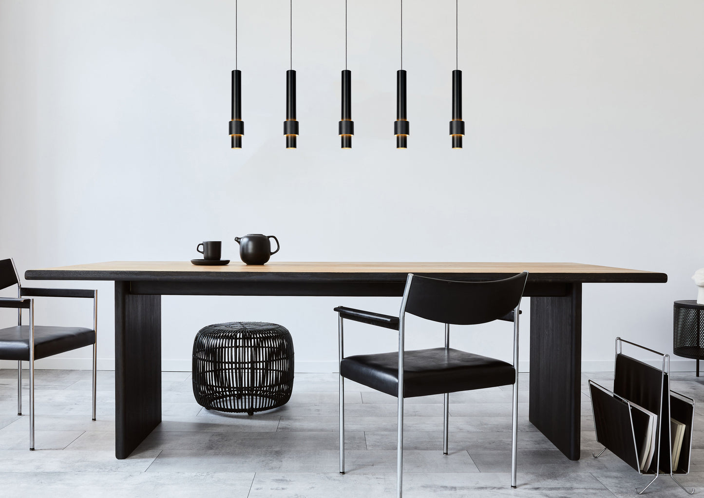 Lucide MARGARY - Pendant light - LED Dim. - 5x4,2W 2700K - Black