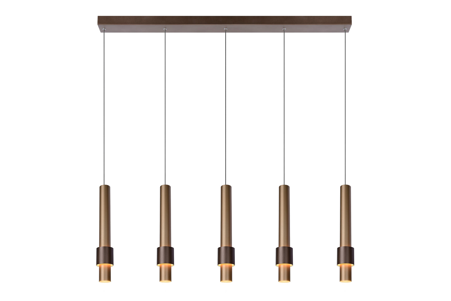 Lucide MARGARY - Pendant light - LED Dim. - 5x4,2W 2700K - Coffee