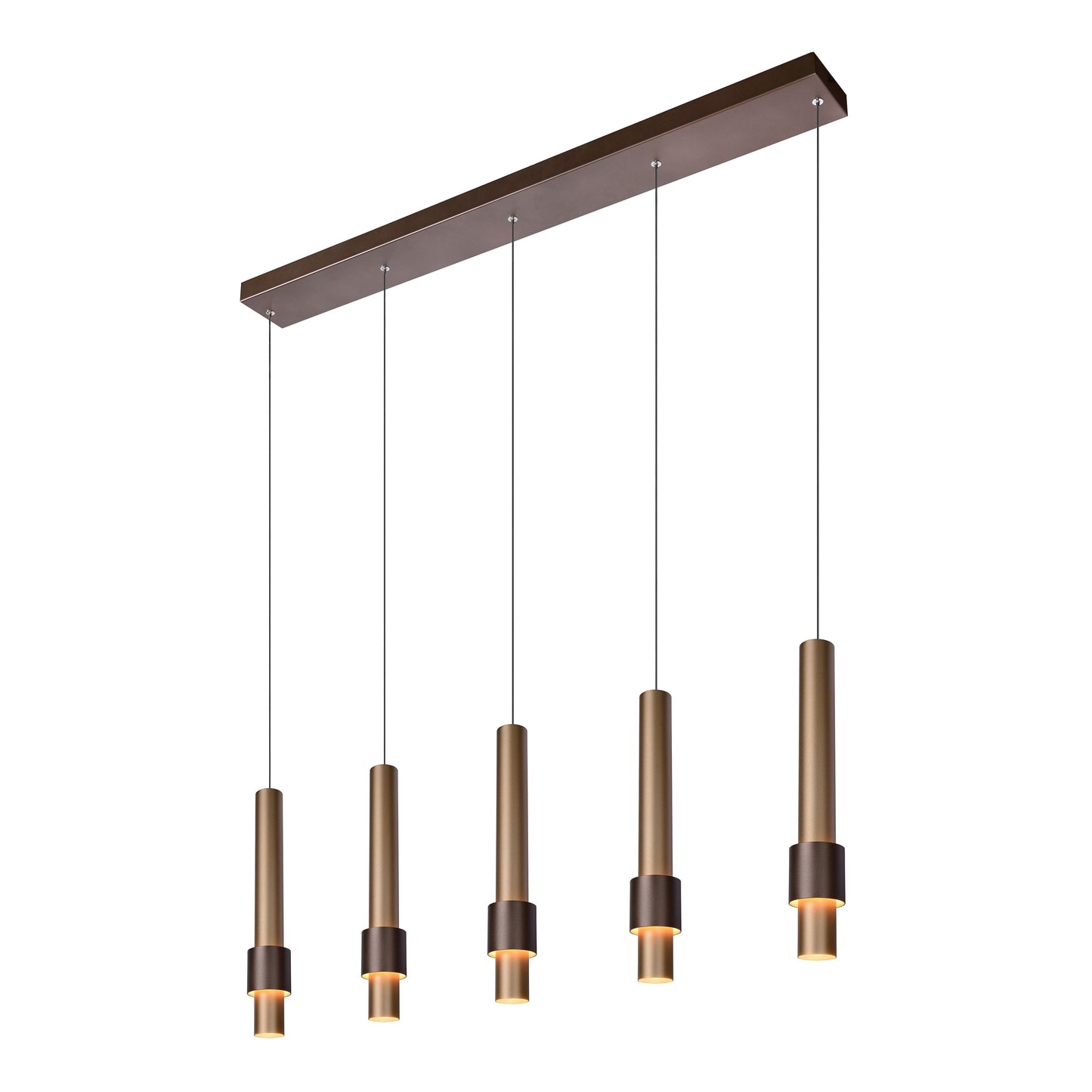 Lucide MARGARY - Pendant light - LED Dim. - 5x4,2W 2700K - Coffee