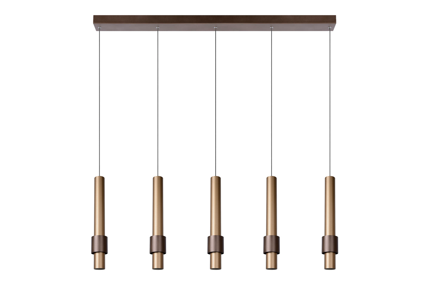 Lucide MARGARY - Pendant light - LED Dim. - 5x4,2W 2700K - Coffee