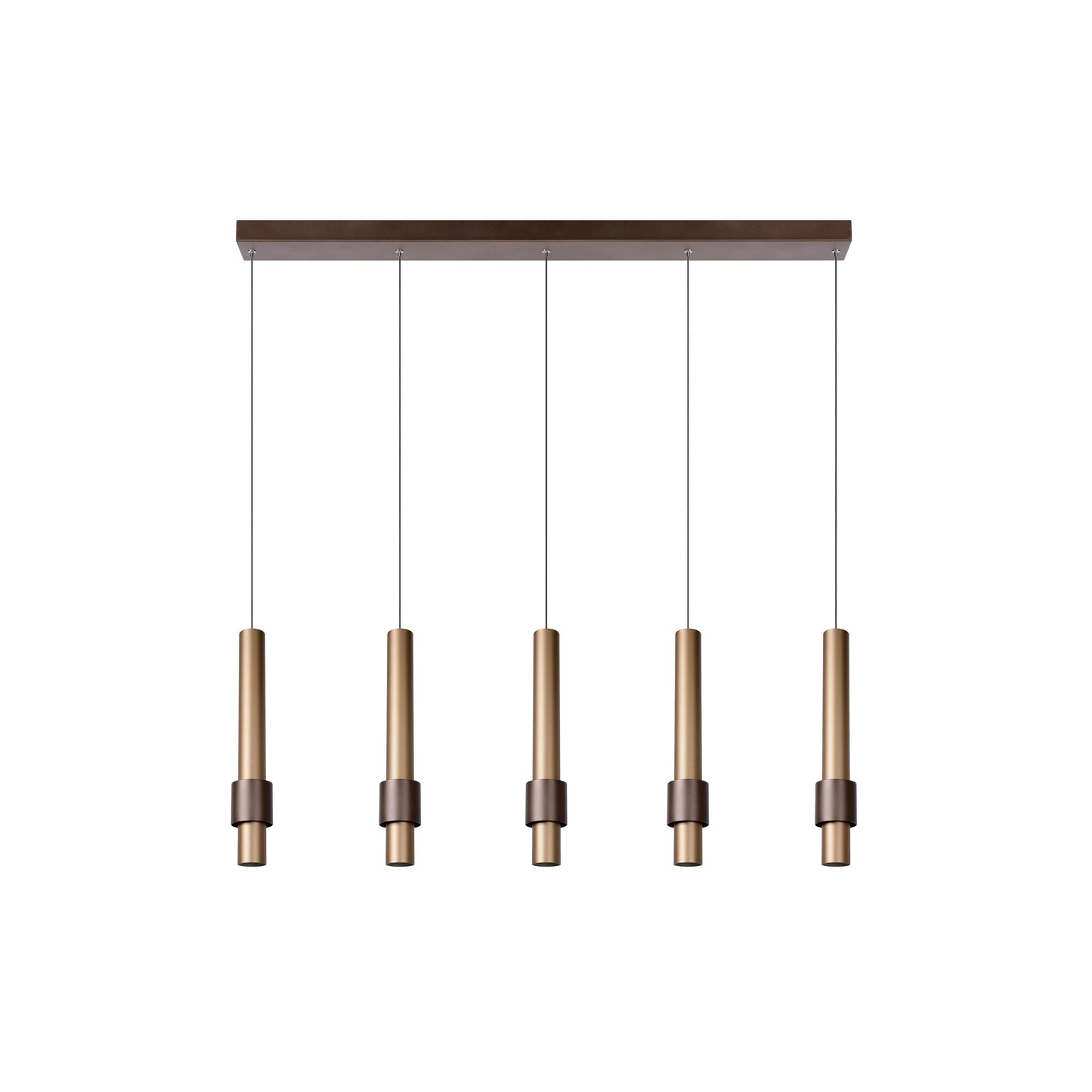 Lucide MARGARY - Pendant light - LED Dim. - 5x4,2W 2700K - Coffee