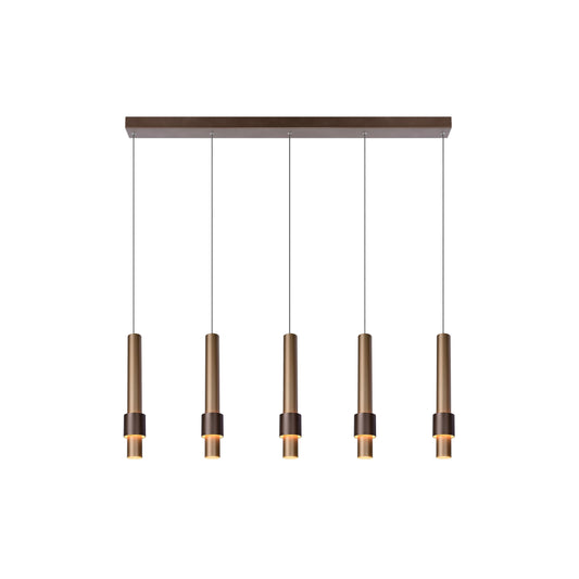 Lucide MARGARY - Pendant light - LED Dim. - 5x4,2W 2700K - Coffee