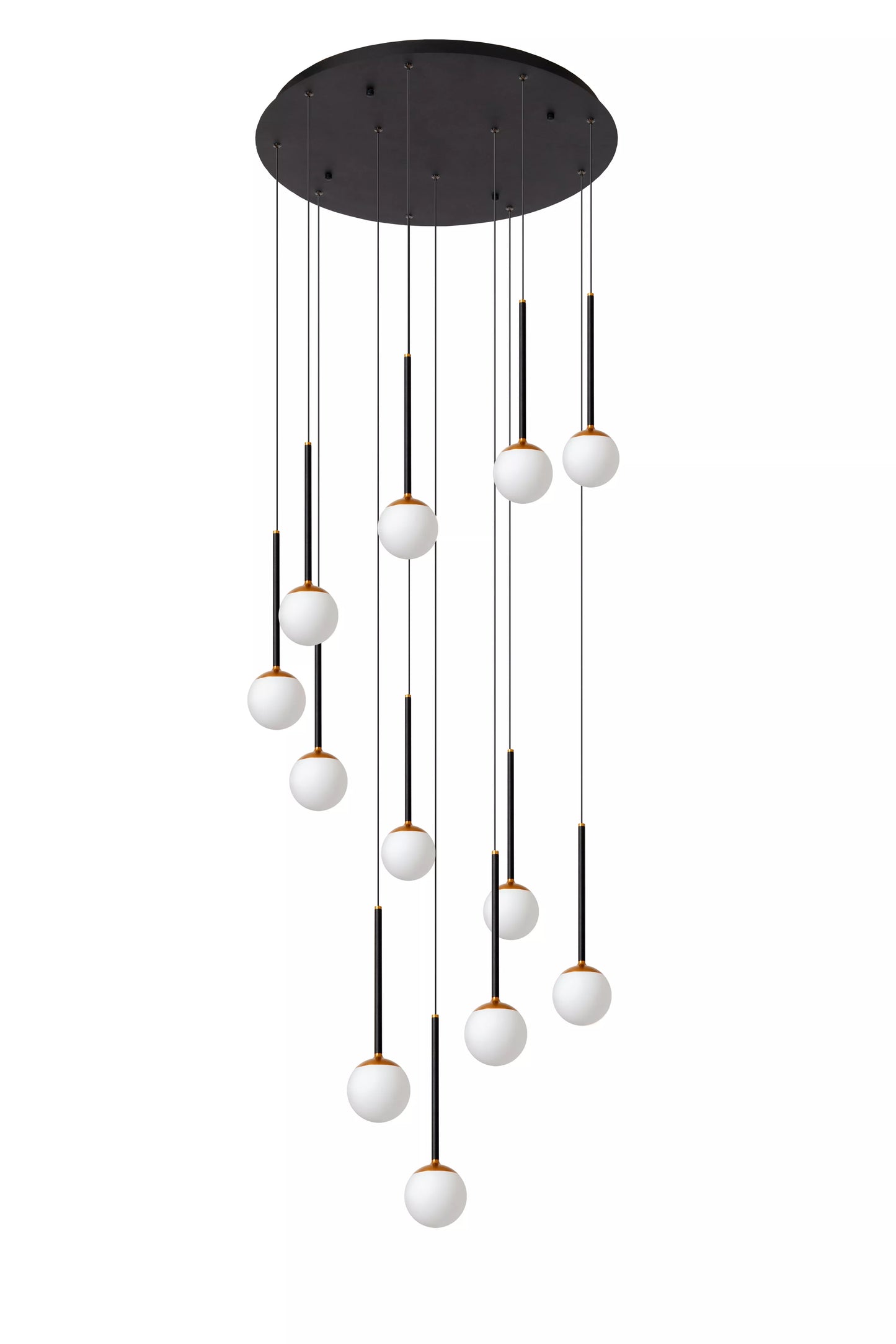 Lucide CALINA - Pendant light - Ø 69,9 cm - LED Dim. - 12x7,7W 2700K - Black | Premium