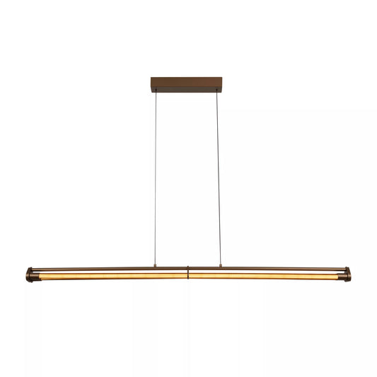 Lucide JANDERIN - Pendant light - LED Dim. - CCT - 2x16,5W 2200K/3300K - Hand Wave Sensor - Champagne Color | Vibes
