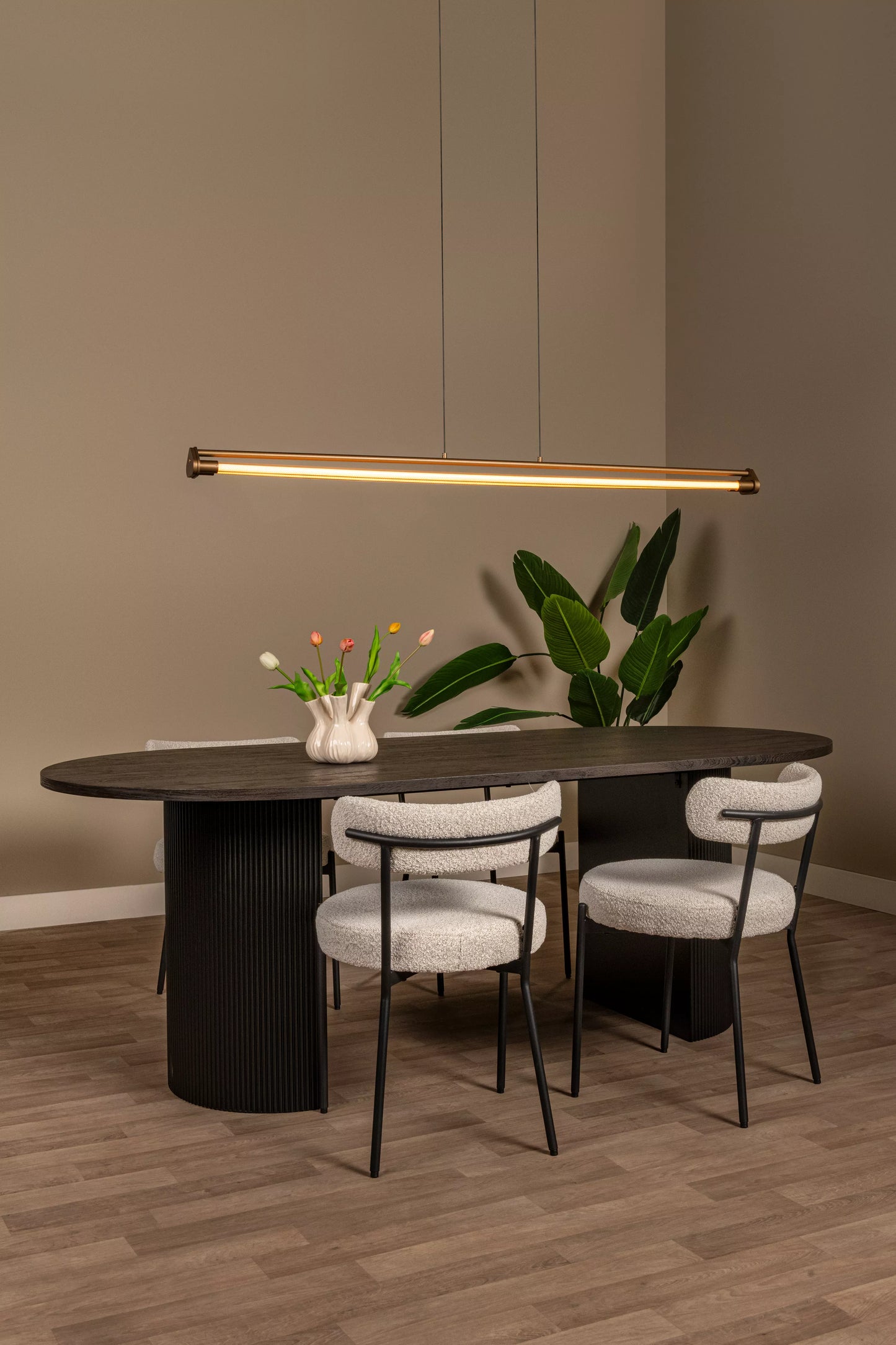 Lucide JANDERIN - Pendant light - LED Dim. - CCT - 2x16,5W 2200K/3300K - Hand Wave Sensor - Champagne Color | Vibes