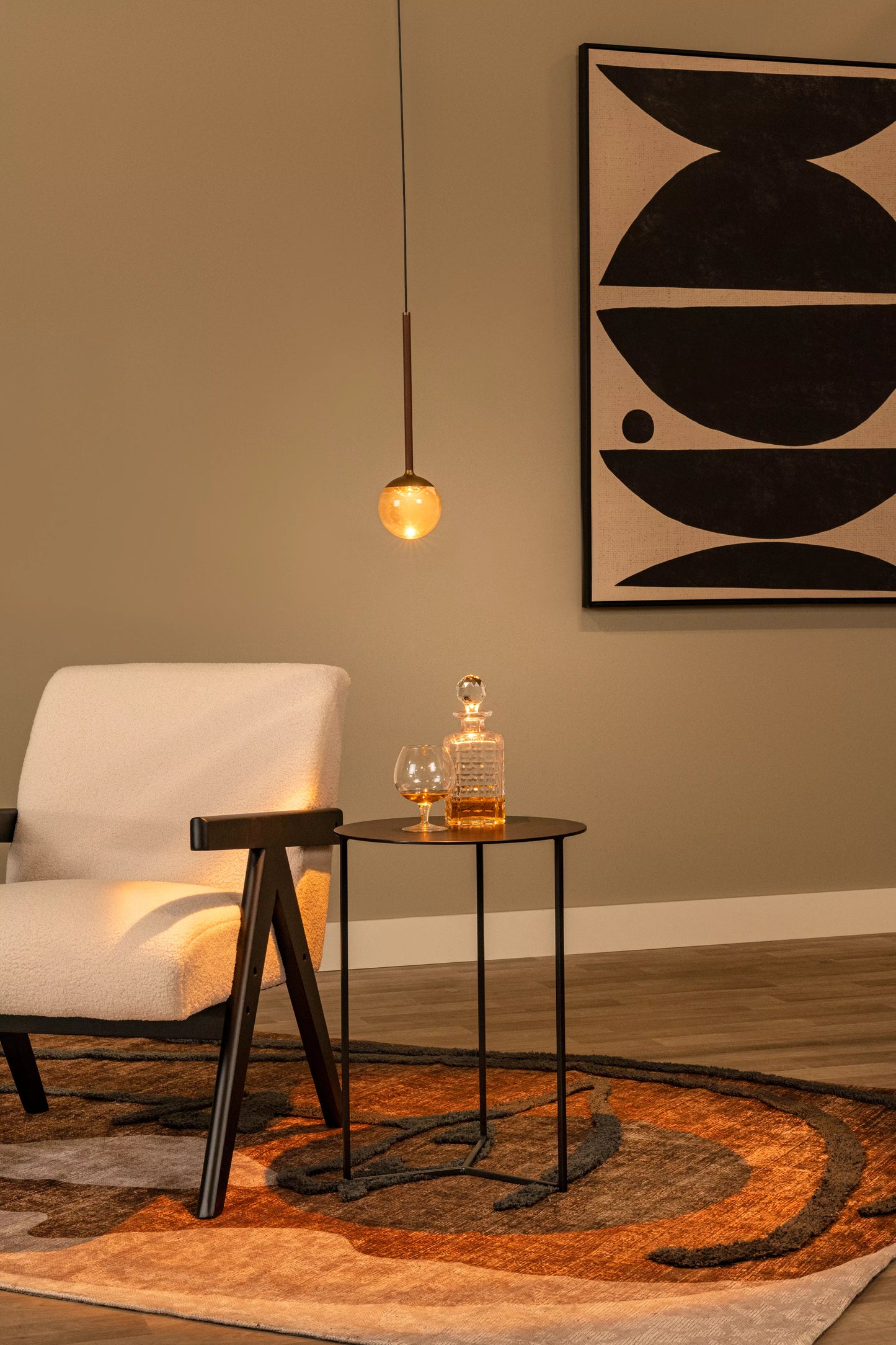 Lucide CALINA - Pendant light - Ø 9,9 cm - LED Dim. - CCT - 1x7W 2200K/3300K - With replaceable LED module - Coffee | Premium