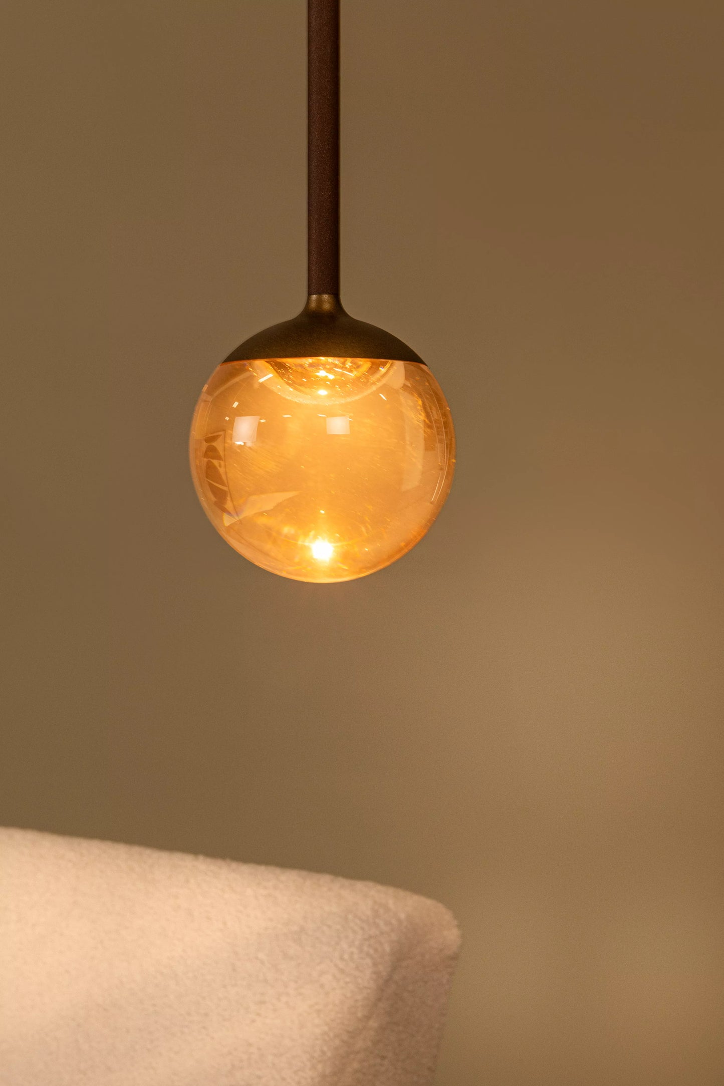 Lucide CALINA - Pendant light - Ø 9,9 cm - LED Dim. - CCT - 1x7W 2200K/3300K - With replaceable LED module - Coffee | Premium