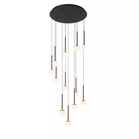 Lucide CALINA - Pendant light - Ø 69,9 cm - LED Dim. - CCT - 12x7W 2200K/3300K - With replaceable LED module - Black | Premium