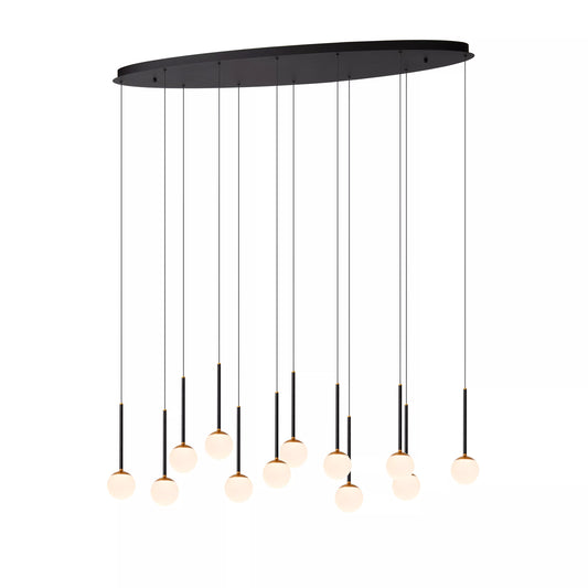Lucide CALINA - Pendant light - LED Dim. - CCT - 12x7W 2200K/3300K - With replaceable LED module - Black | Premium