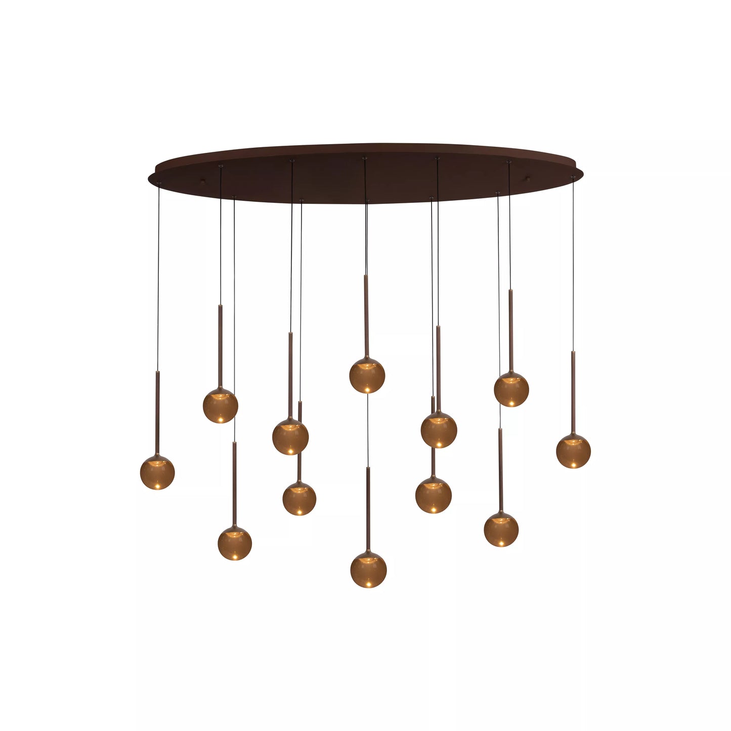 Lucide CALINA - Pendant light - LED Dim. - CCT - 12x7W 2200K/3300K - With replaceable LED module - Coffee | Premium