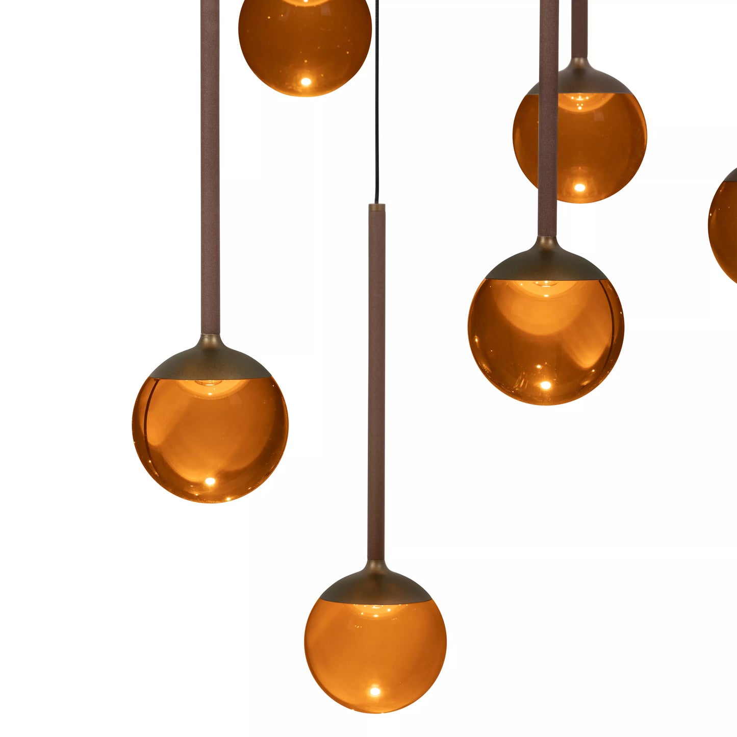 Lucide CALINA - Pendant light - LED Dim. - CCT - 12x7W 2200K/3300K - With replaceable LED module - Coffee | Premium