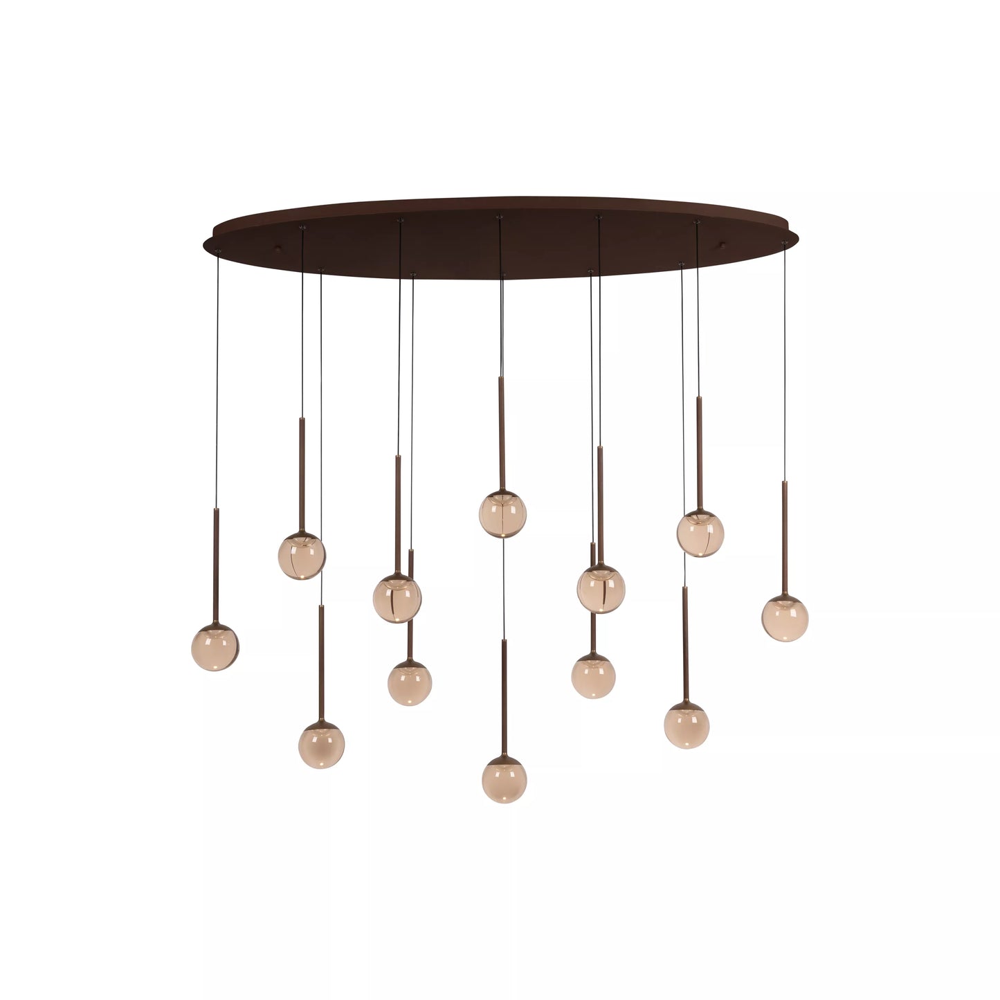 Lucide CALINA - Pendant light - LED Dim. - CCT - 12x7W 2200K/3300K - With replaceable LED module - Coffee | Premium